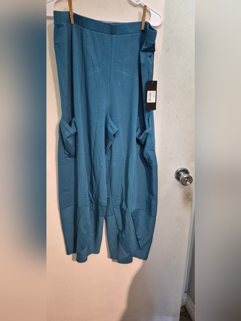 Liv by Habitat Relaxed Teal Wide-Leg Pocket Zana Pants Sz.XL NWT